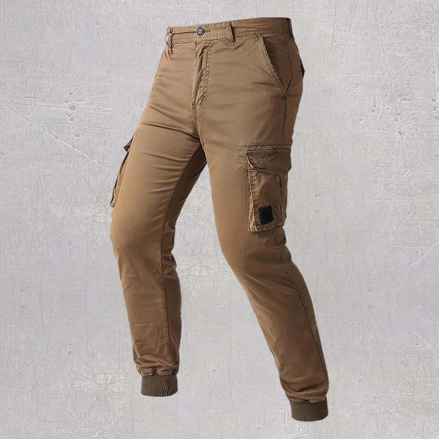 Mens Sweatpants Joggers Elastic Cuff Waterproof Baggy Sweat Pants Classic Work Pants Relaxed Fit Straight Leg Tousers