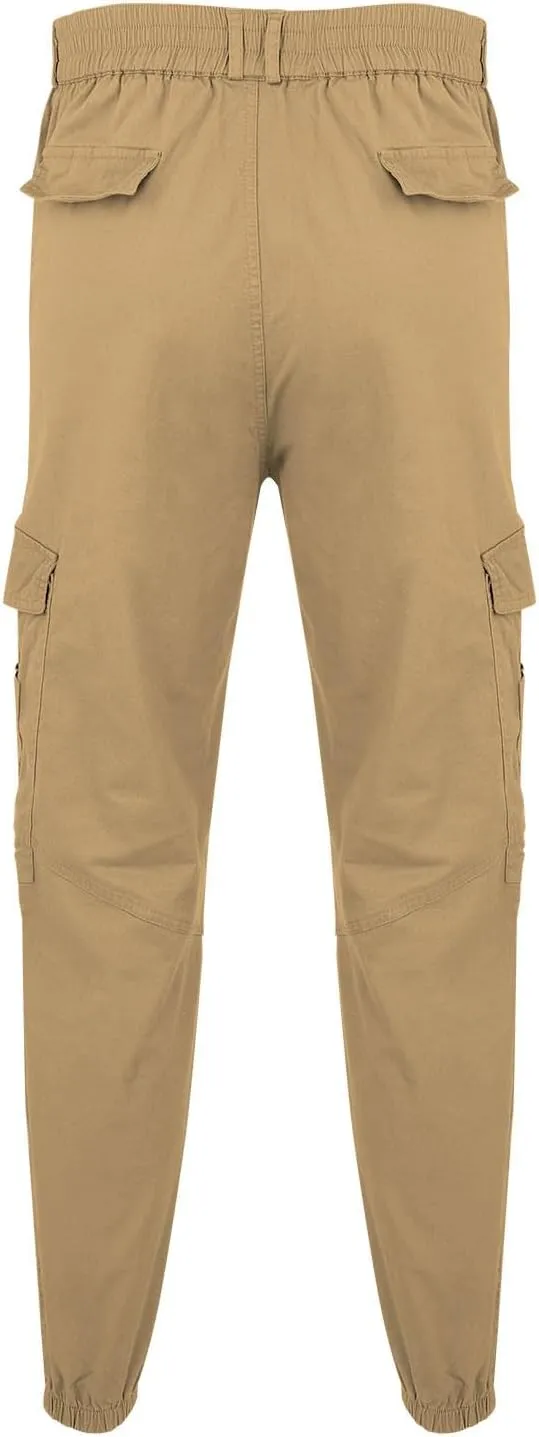 Mens Sweatpants Open Bottom Outdoor Hiking Pant Multi Pockets Classic Fit Comfort Utility Cargo Work Pant Regular Fit