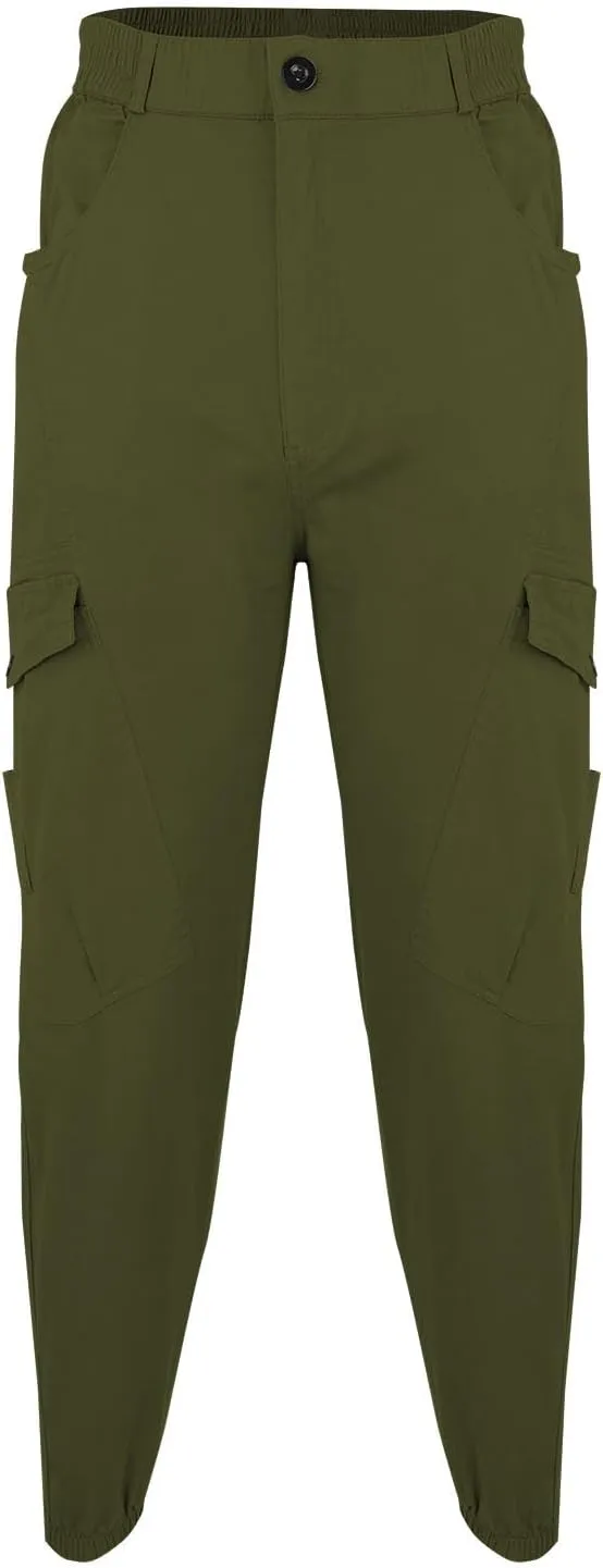 Mens Sweatpants Open Bottom Outdoor Hiking Pant Multi Pockets Classic Fit Comfort Utility Cargo Work Pant Regular Fit