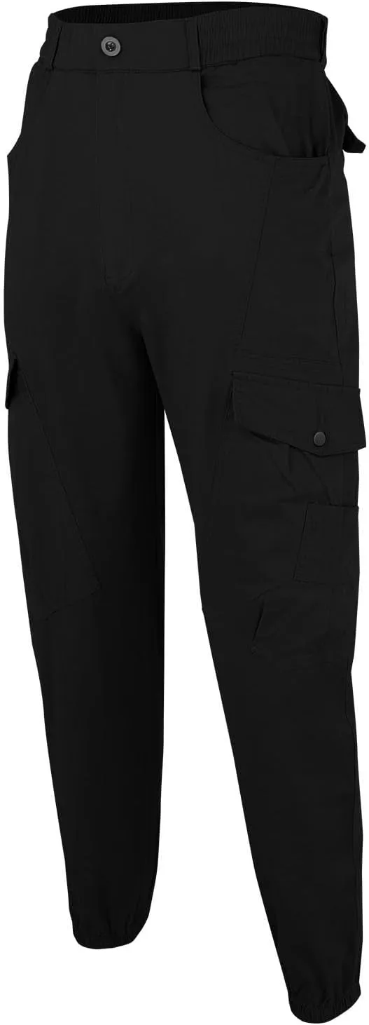 Mens Sweatpants Open Bottom Outdoor Hiking Pant Multi Pockets Classic Fit Comfort Utility Cargo Work Pant Regular Fit