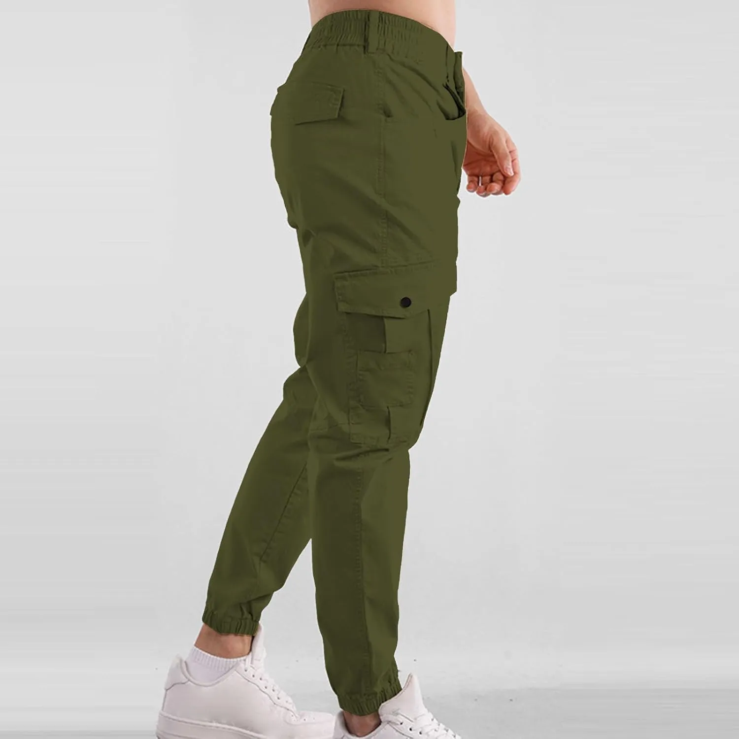 Mens Sweatpants Open Bottom Outdoor Hiking Pant Multi Pockets Classic Fit Comfort Utility Cargo Work Pant Regular Fit