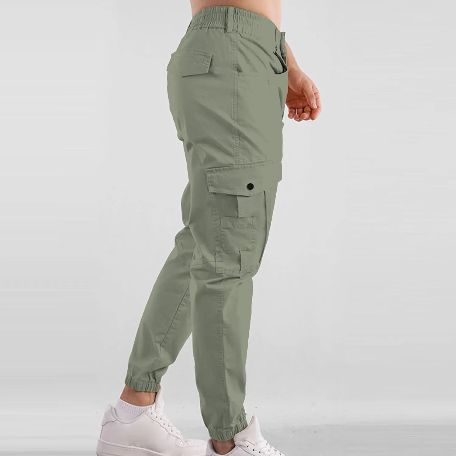 Mens Sweatpants Open Bottom Outdoor Hiking Pant Multi Pockets Classic Fit Comfort Utility Cargo Work Pant Regular Fit
