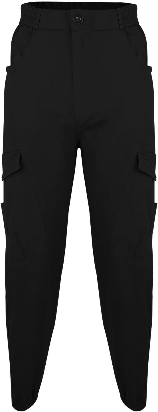 Mens Sweatpants Open Bottom Outdoor Hiking Pant Multi Pockets Classic Fit Comfort Utility Cargo Work Pant Regular Fit