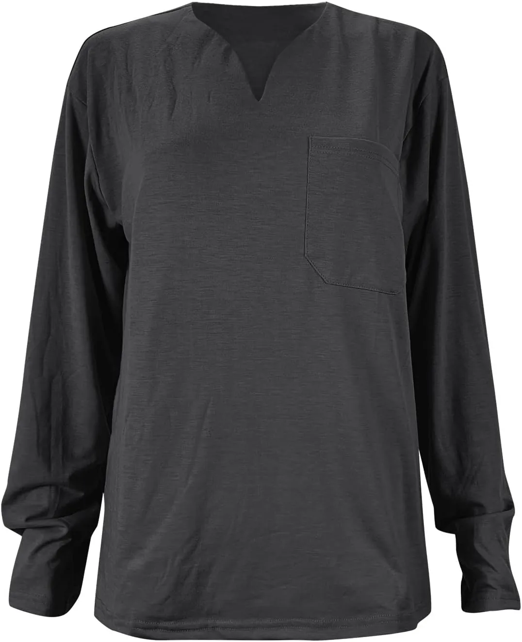 Men's T Shirts Long Sleeve Soft V Neck Lightweight Tee Shirts, Summer Casual Soft Basic Tops, Flannel T-Shirt for Men