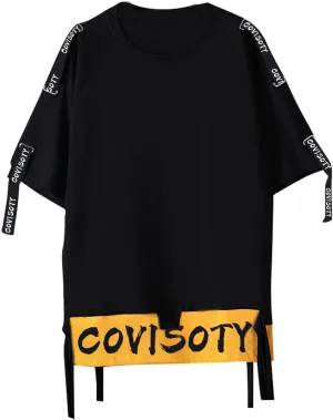 Men's Techwear Japanese Harajuku Streetwear Hip Hop Short Sleeve T-Shirt