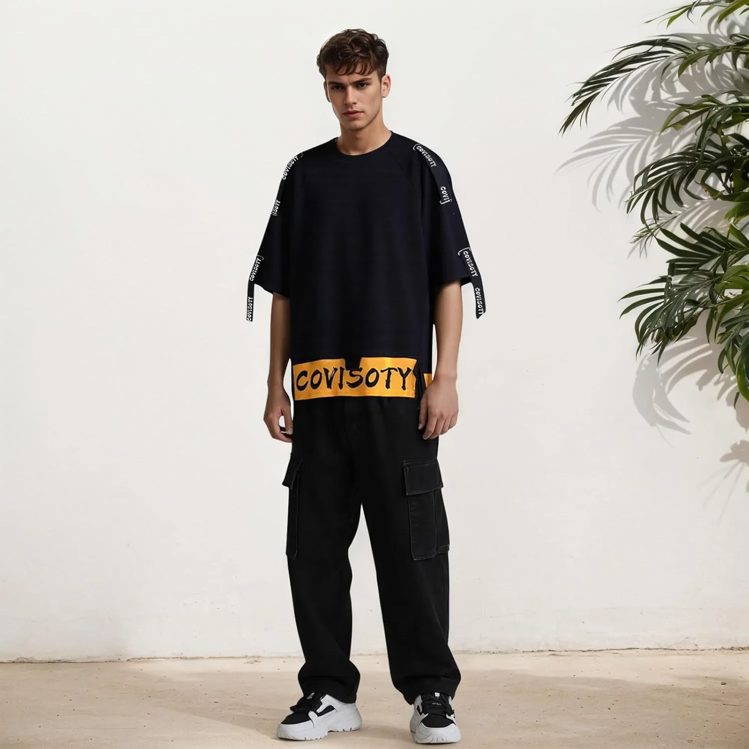 Men's Techwear Japanese Harajuku Streetwear Hip Hop Short Sleeve T-Shirt