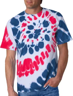 Mens Tie Dye T Shirts Plus Size Novelty Printed Tee Short Sleeve Classic Trendy Tshirt Summer Casual Crew Neck Tops