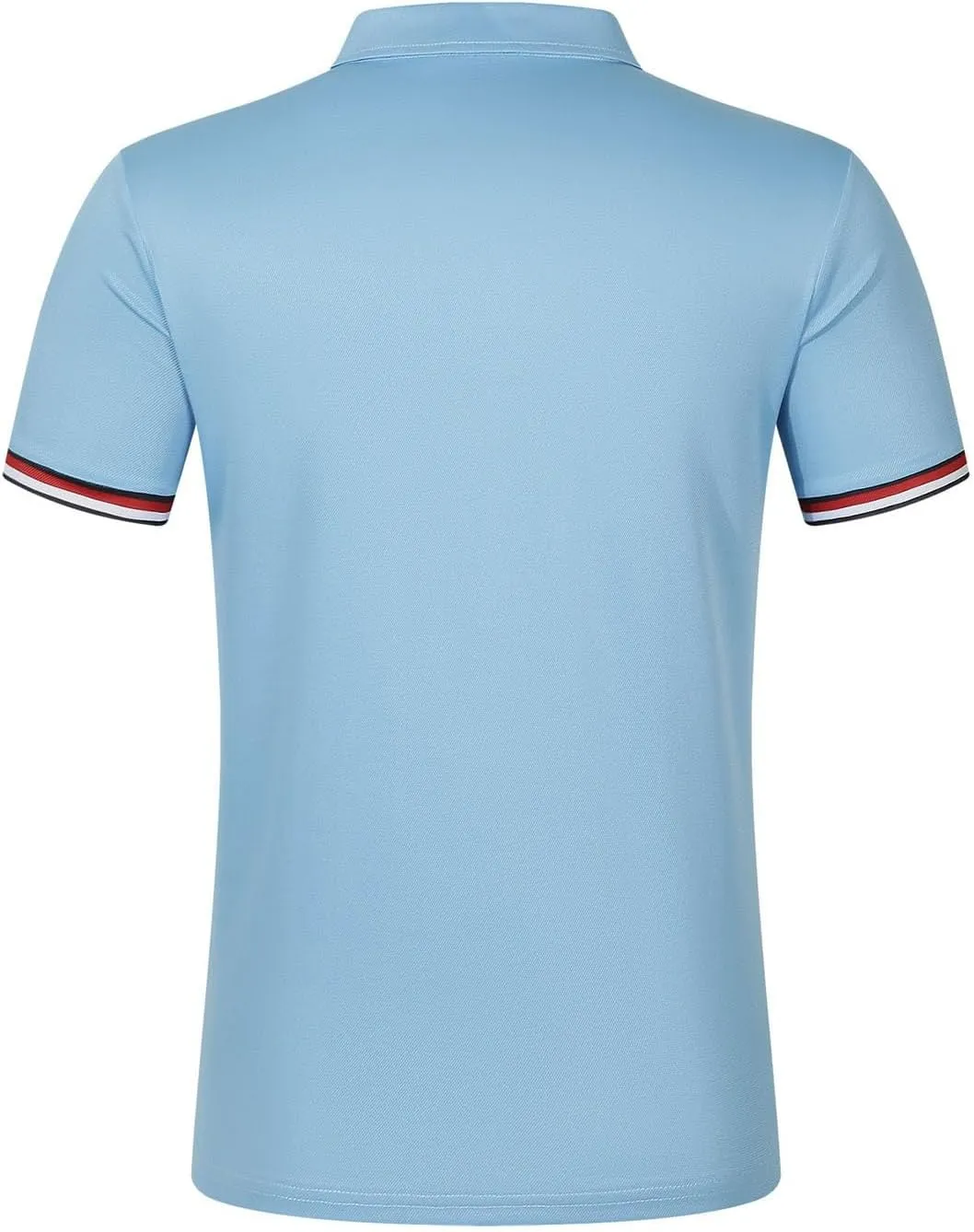 Men's Urban Polo Shirt Short Sleeve Zip Pocket Stand Collar Quick Dry Athletic Top Stylish Casual Summer Streetwear Tee