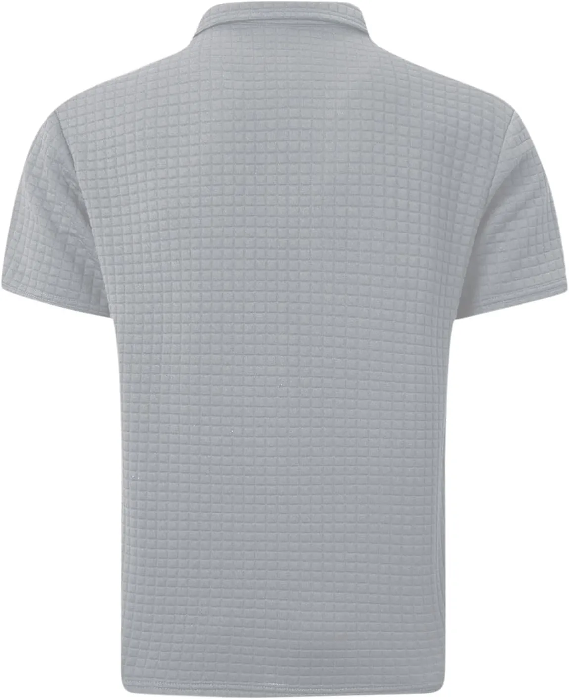 Men's Waffle Plaid Polo Shirts Short Sleeve Casual Summer Shirts Fashion Collar Golf Shirt Muscle Workout T-Shirt
