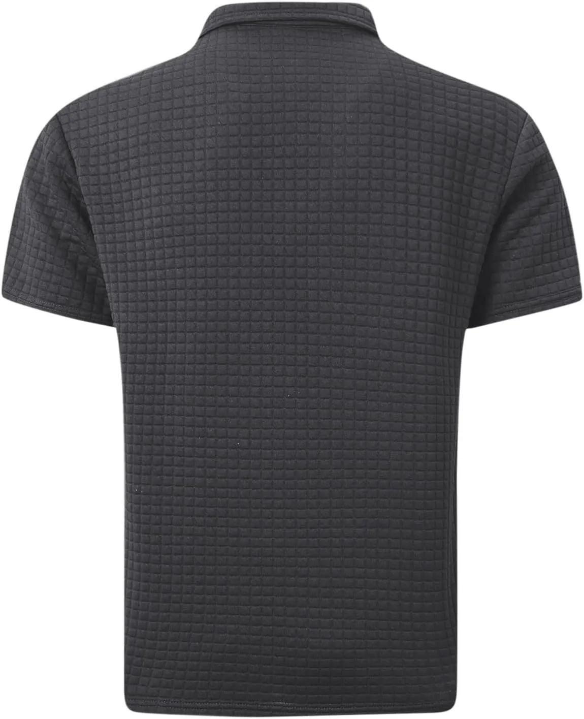 Men's Waffle Plaid Polo Shirts Short Sleeve Casual Summer Shirts Fashion Collar Golf Shirt Muscle Workout T-Shirt