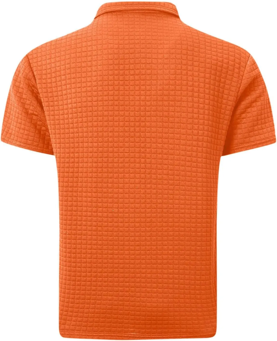 Men's Waffle Plaid Polo Shirts Short Sleeve Casual Summer Shirts Fashion Collar Golf Shirt Muscle Workout T-Shirt