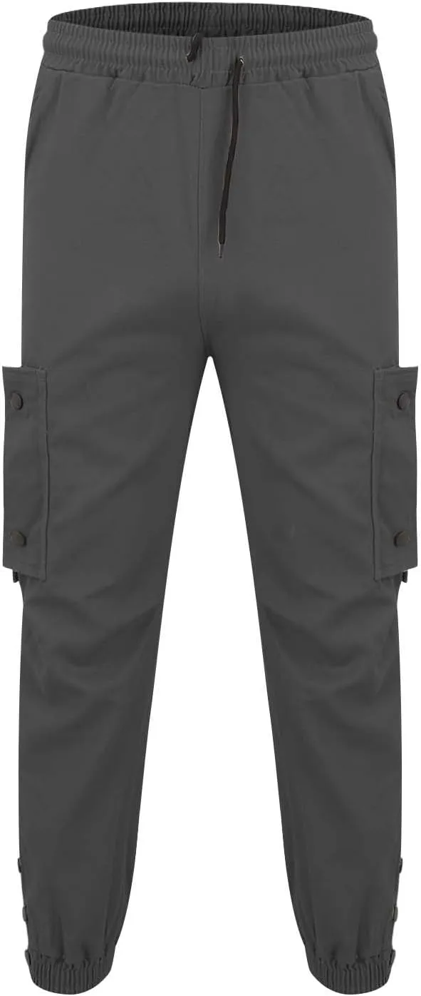 MIDOO Mens Sweatpants Tall Length Casual Joggers Pants Stretch Drawstring Elastic Waist Tapered Leg Sweatpants with Pockets