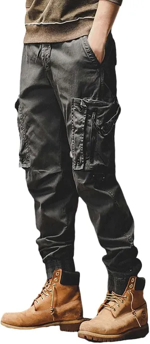 MIDOO Mens Sweatpants Tall Length Casual Joggers Pants Stretch Drawstring Elastic Waist Tapered Leg Sweatpants with Pockets