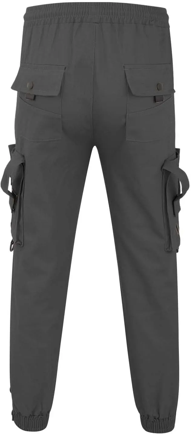 MIDOO Mens Sweatpants Tall Length Casual Joggers Pants Stretch Drawstring Elastic Waist Tapered Leg Sweatpants with Pockets
