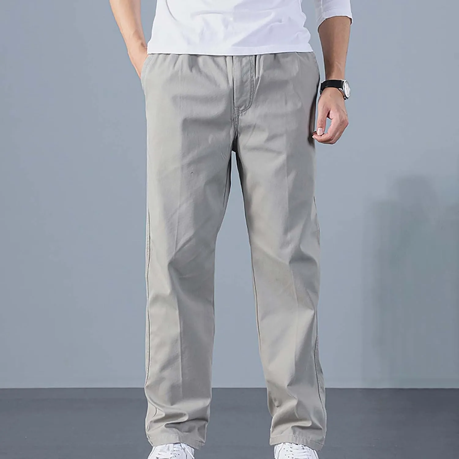 MIDOO Mens Sweatpants with Pockets Casual Loose Straight Sweatpants Outdoor Lightweight Work Hiking Pants Jogger Tousers