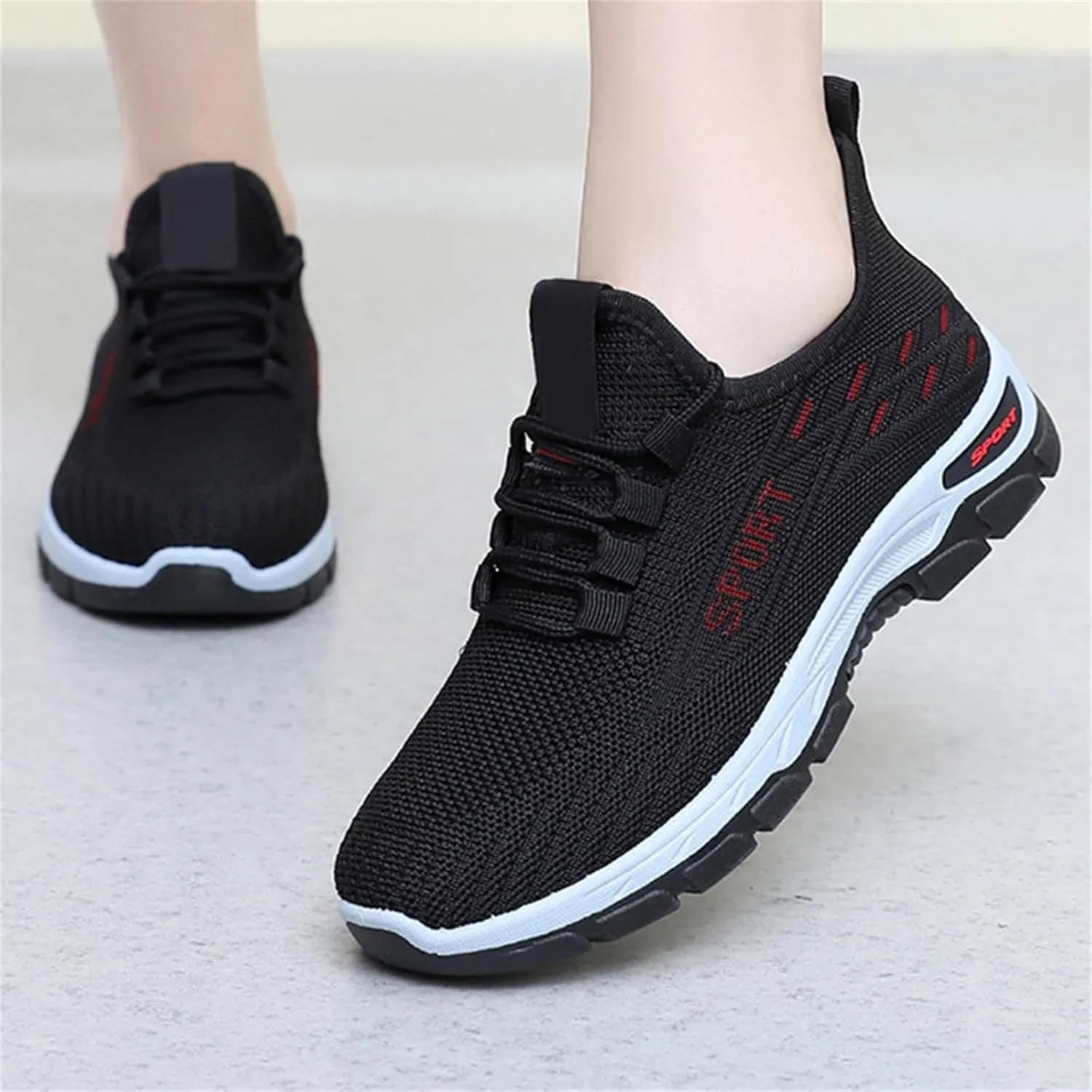 Mmoneyake Women's Walking Shoes Wide Toe Box Shoes Slip On Sneakers Walking Tennis Shoe Lightweight Casual Sneakers for Gym Travel Work Breathable Mesh Walking Sneaker Comfort Sport Athletic Trainer
