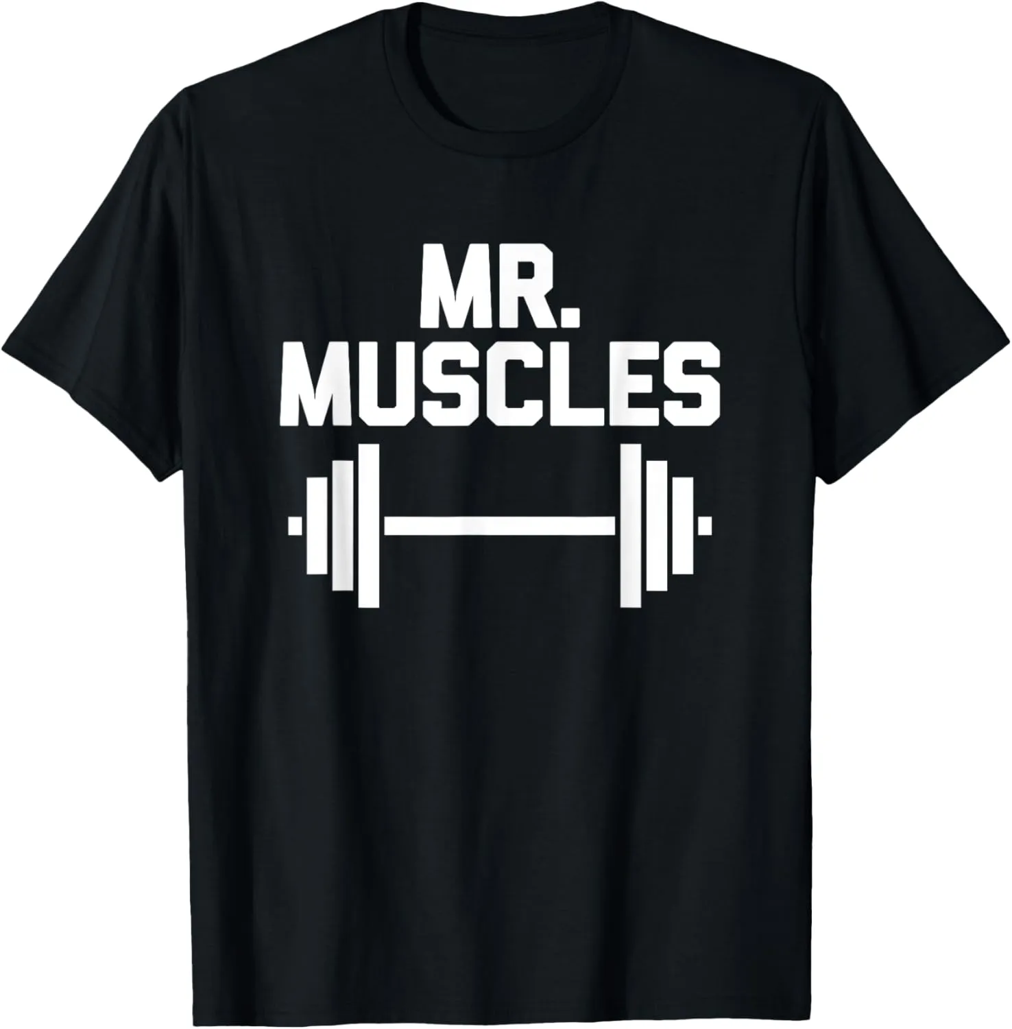 Mr. Muscles T-Shirt funny workout fitness weightlifting gym T-Shirt