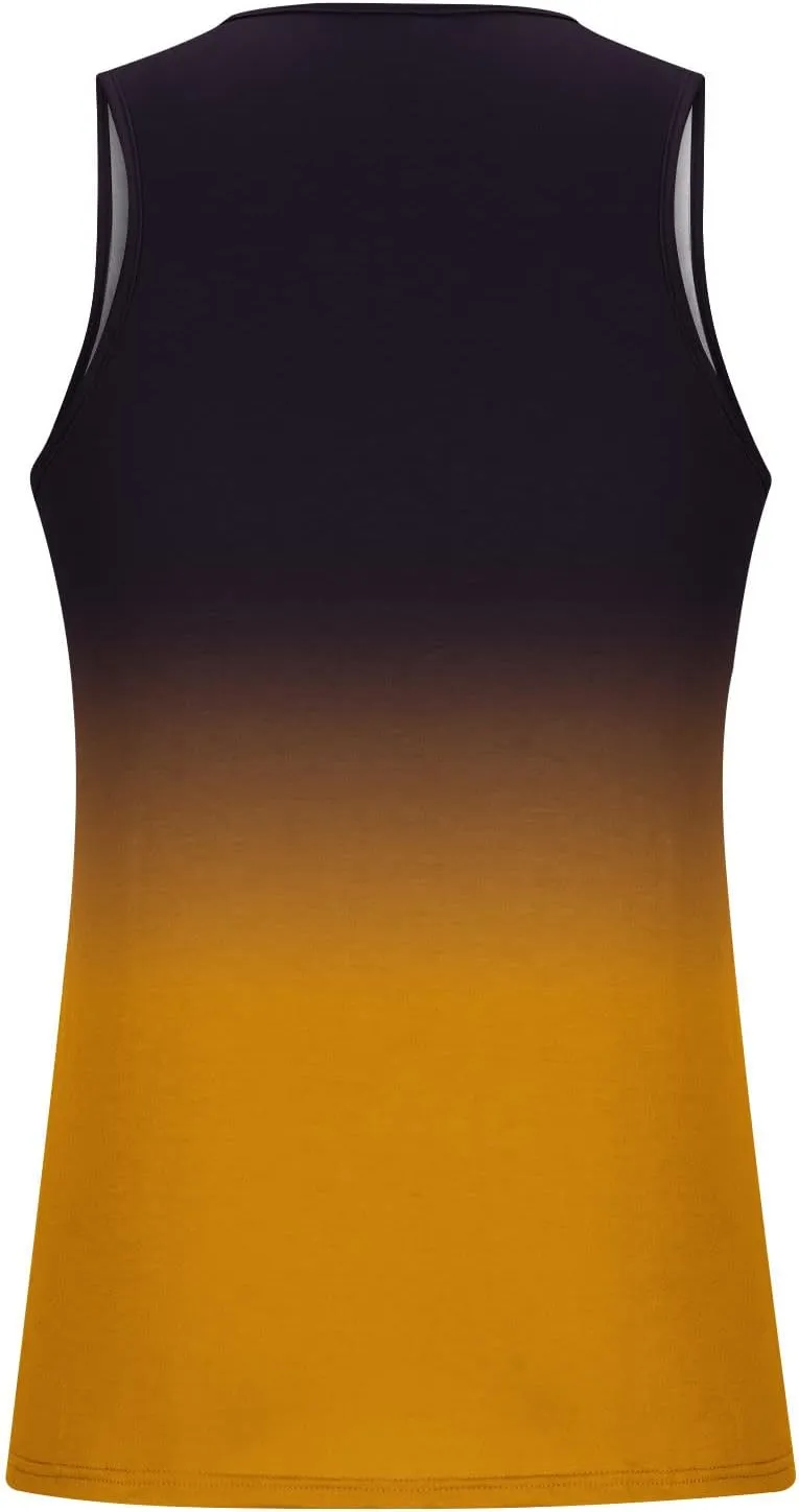 Muscularfit Beach Tank Tops for Men Summer Fashion Sleeveless Gradient Color Muscle Basic T Shirts Casual Loose Pullover Tops