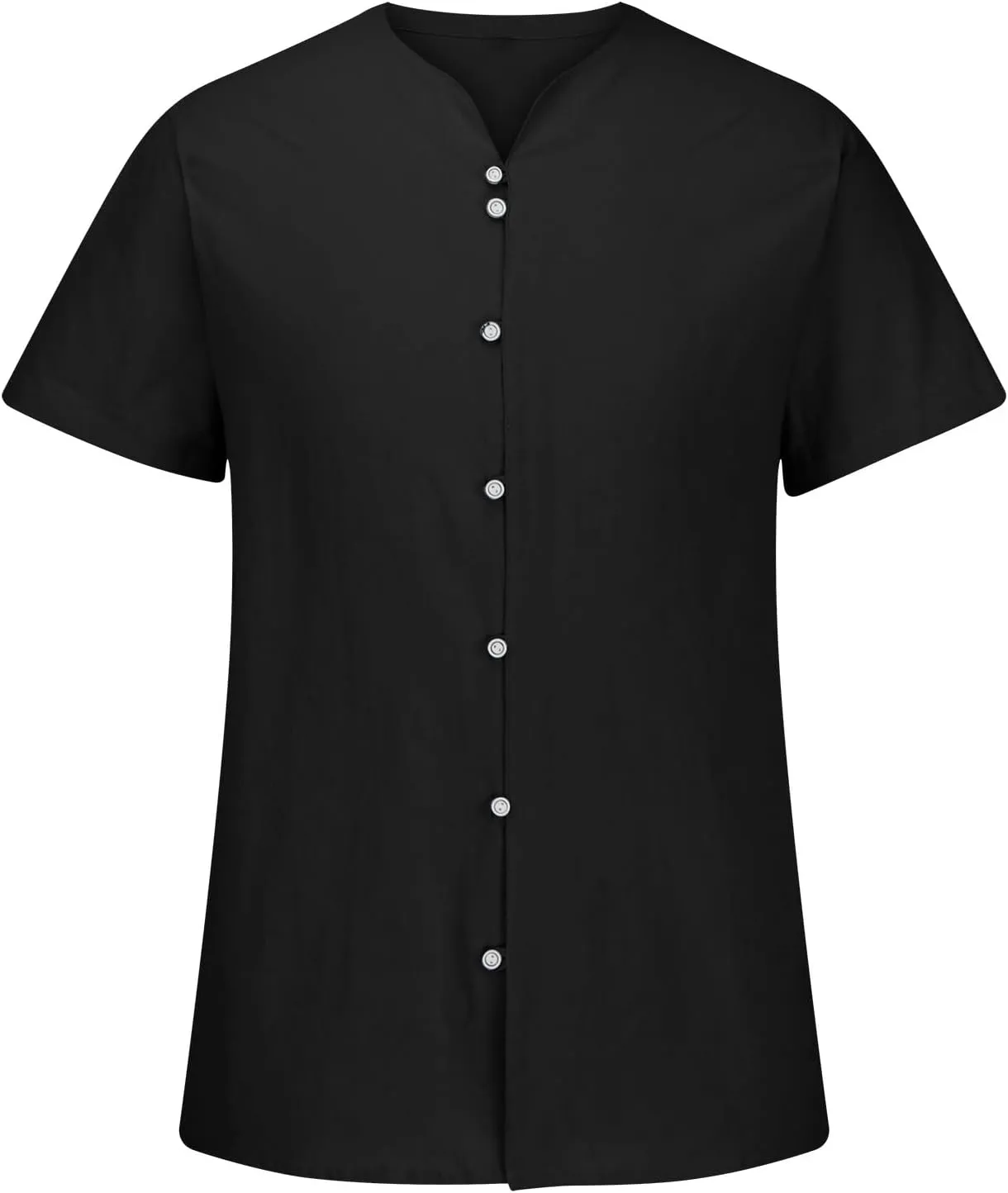Muscularfit Mens Shirts Casual Button Down Cotton Linen Summer Shirt Regular-Fit Short Sleeve Vintage Fashion Top Pullover