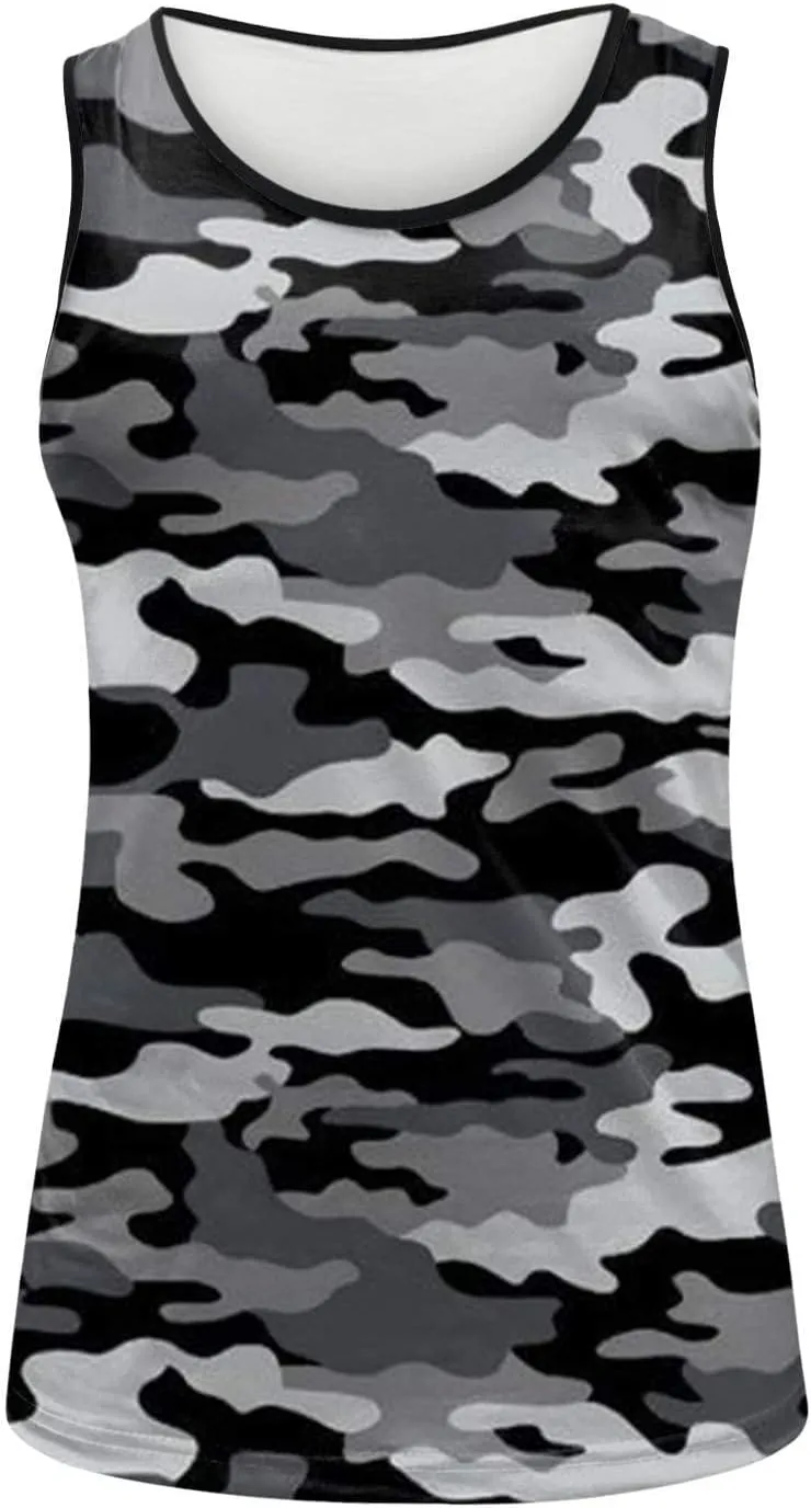 Muscularfit Mens Workout Tank Tops Summer Big and Tall Sleeveless Camo Tank Shirts Casual Pullover Muscle Camouflage T Shirts