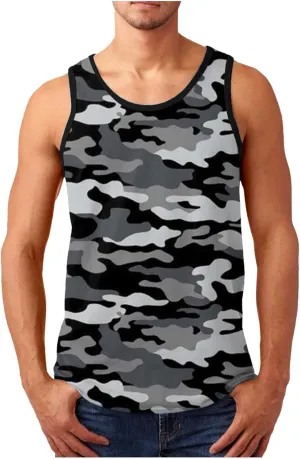 Muscularfit Mens Workout Tank Tops Summer Big and Tall Sleeveless Camo Tank Shirts Casual Pullover Muscle Camouflage T Shirts