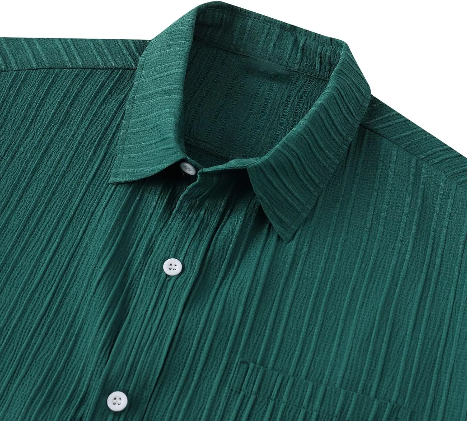 Muscularfit Slim Fit Dress Shirts for Men 2024 Casual Short Sleeve Button Down Shirt Summer Regular Fit Solid Collar Shirts