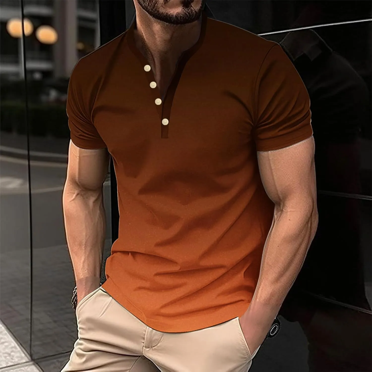 Muscularfit T-Shirts for Men Graphic Funny Short Sleeve Quarter Zipper Polo Shirt Summer Causal Stylish Gym Workout Pullover