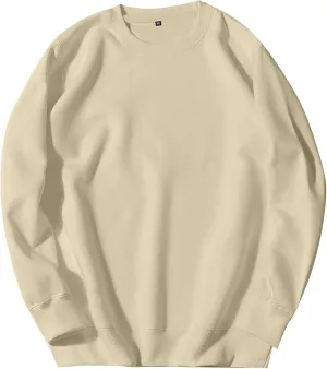 Muscularfit Tshirts Shirts for Men Long Sleeve Crewneck Sweatshirts Causal Solid Athletic Gym Workout Tee Tops Loose Pullover