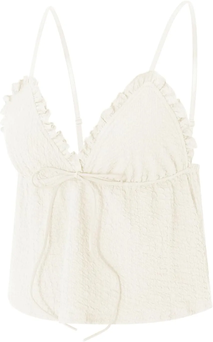 Mxiqqpltky Women Y2K Ruched Camisole Sleeveless Spaghetti Straps V Neck Cami Tops Summer Cute Bow Flowy Tank Tops Streetwear