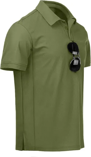 NIASHOT Men's Polo Shirts Tactical Short Sleeve Golf T-Shirt Athletic Collared Summer Shirts