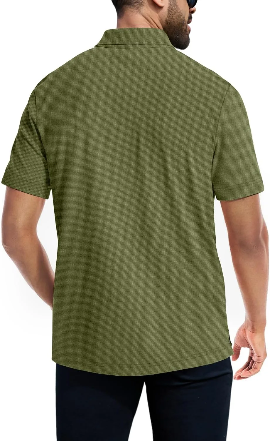 NIASHOT Men's Polo Shirts Tactical Short Sleeve Golf T-Shirt Athletic Collared Summer Shirts