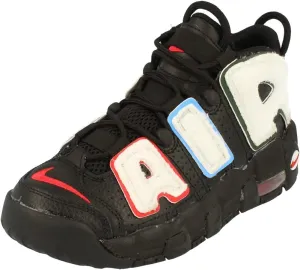 Nike Air More Uptempo GS Basketball Trainers DQ7780 Sneakers Shoes (UK 4 US 4.5Y EU 36.5, Black University red White 001)