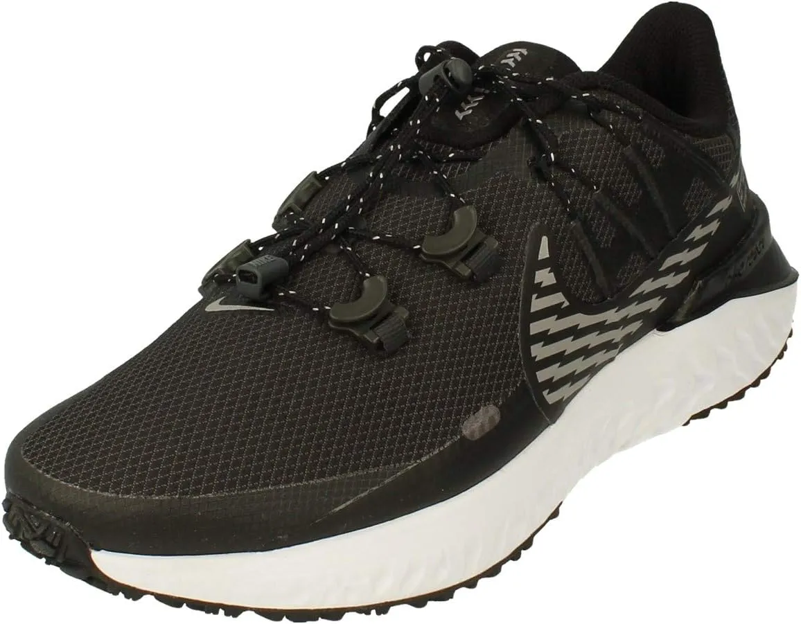 Nike Legend React 3 Shield Mens Running Trainers CU3864 Sneakers Shoes (UK 10.5 US 11.5 EU 45.5, Black Metallic Dark Grey 001)