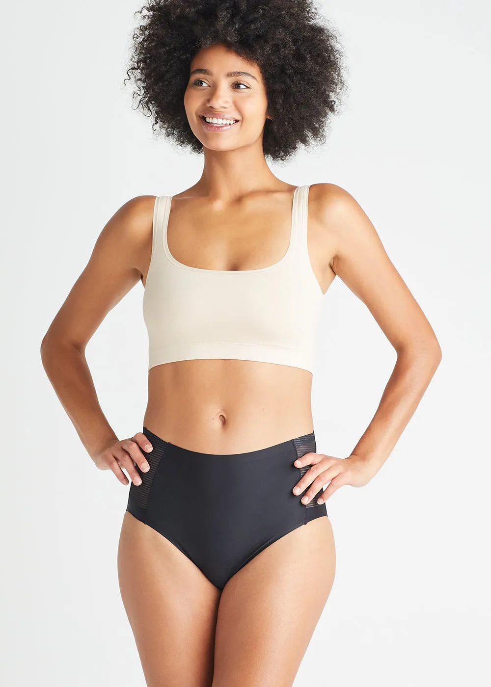 Non-Shaping Bonded Brief with Mesh
