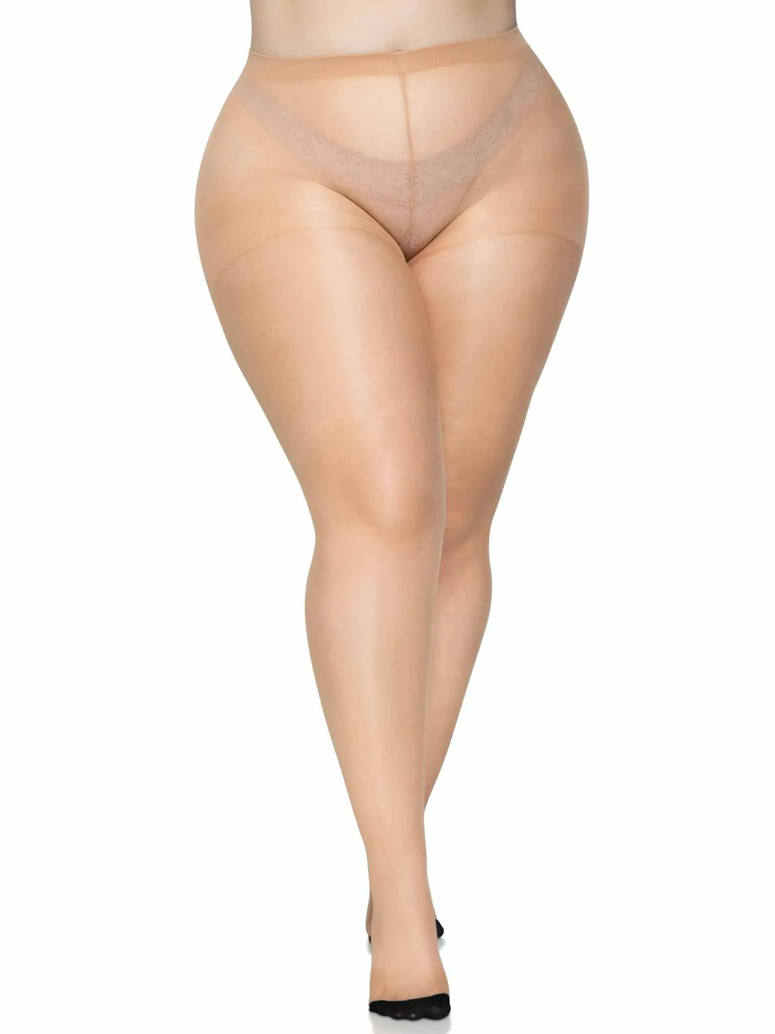Nyx Plus Cuban Heel Pantyhose