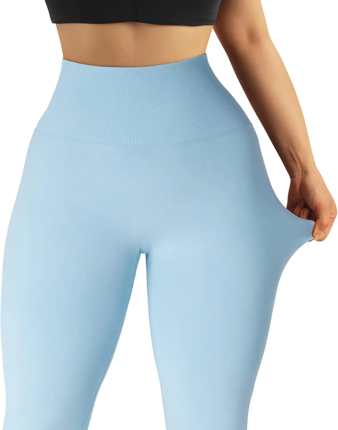 OMKAGI Women Scrunch Butt Lifting Leggings Seamless High Waisted Workout Yoga Pants