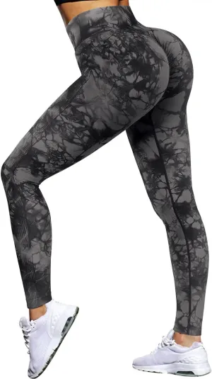 OMKAGI Women Scrunch Butt Lifting Leggings Seamless High Waisted Workout Yoga Pants