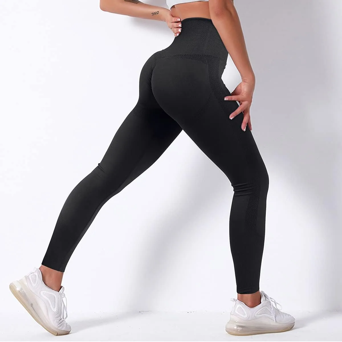 OMKAGI Women Scrunch Butt Lifting Leggings Seamless High Waisted Workout Yoga Pants