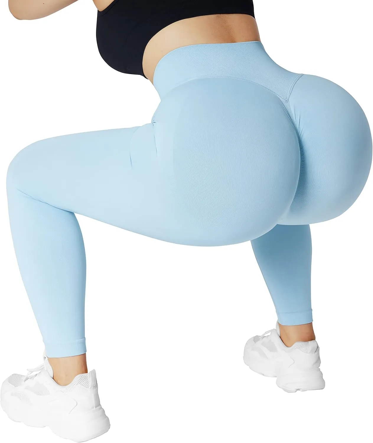 OMKAGI Women Scrunch Butt Lifting Leggings Seamless High Waisted Workout Yoga Pants