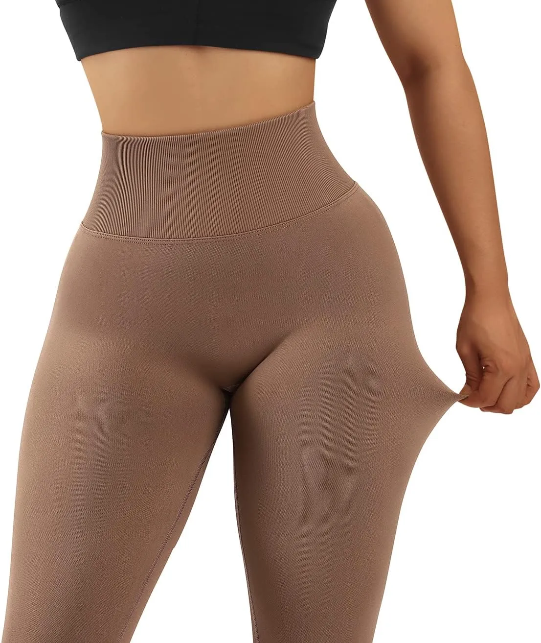 OMKAGI Women Scrunch Butt Lifting Leggings Seamless High Waisted Workout Yoga Pants