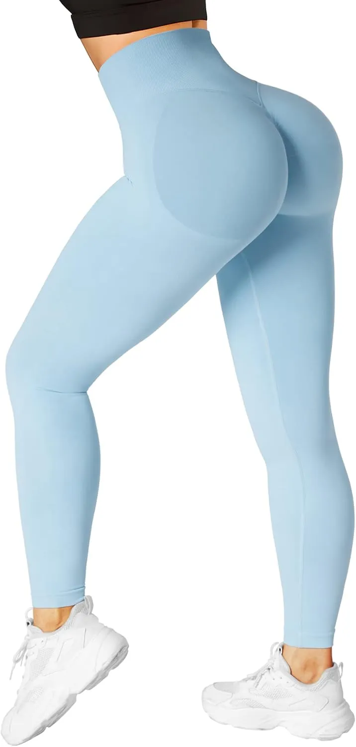 OMKAGI Women Scrunch Butt Lifting Leggings Seamless High Waisted Workout Yoga Pants