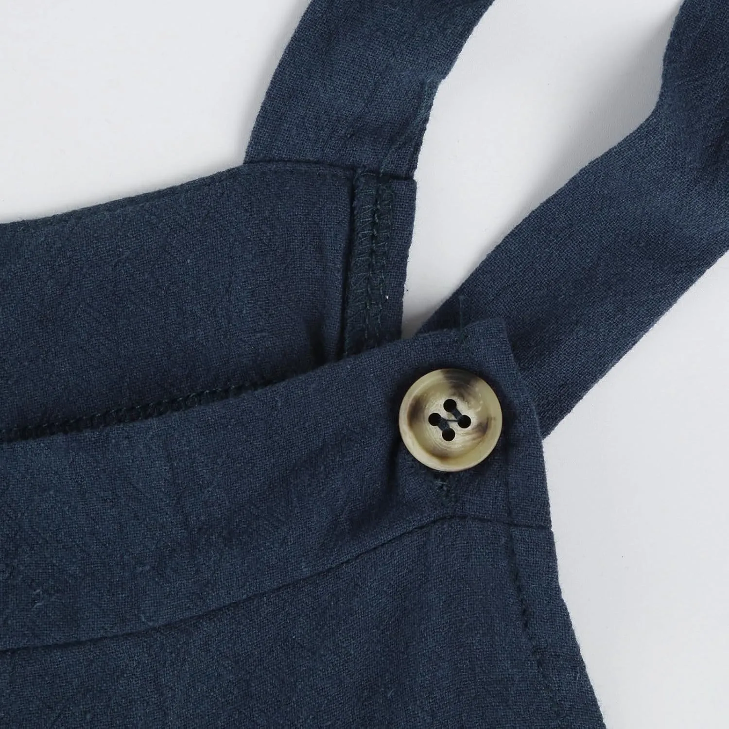 Overalls for Women Linen Sleeveless One Piece Jumpsuits Straps Pleated Bib Overalls Loose Fit Wide Leg Jumpsuits
