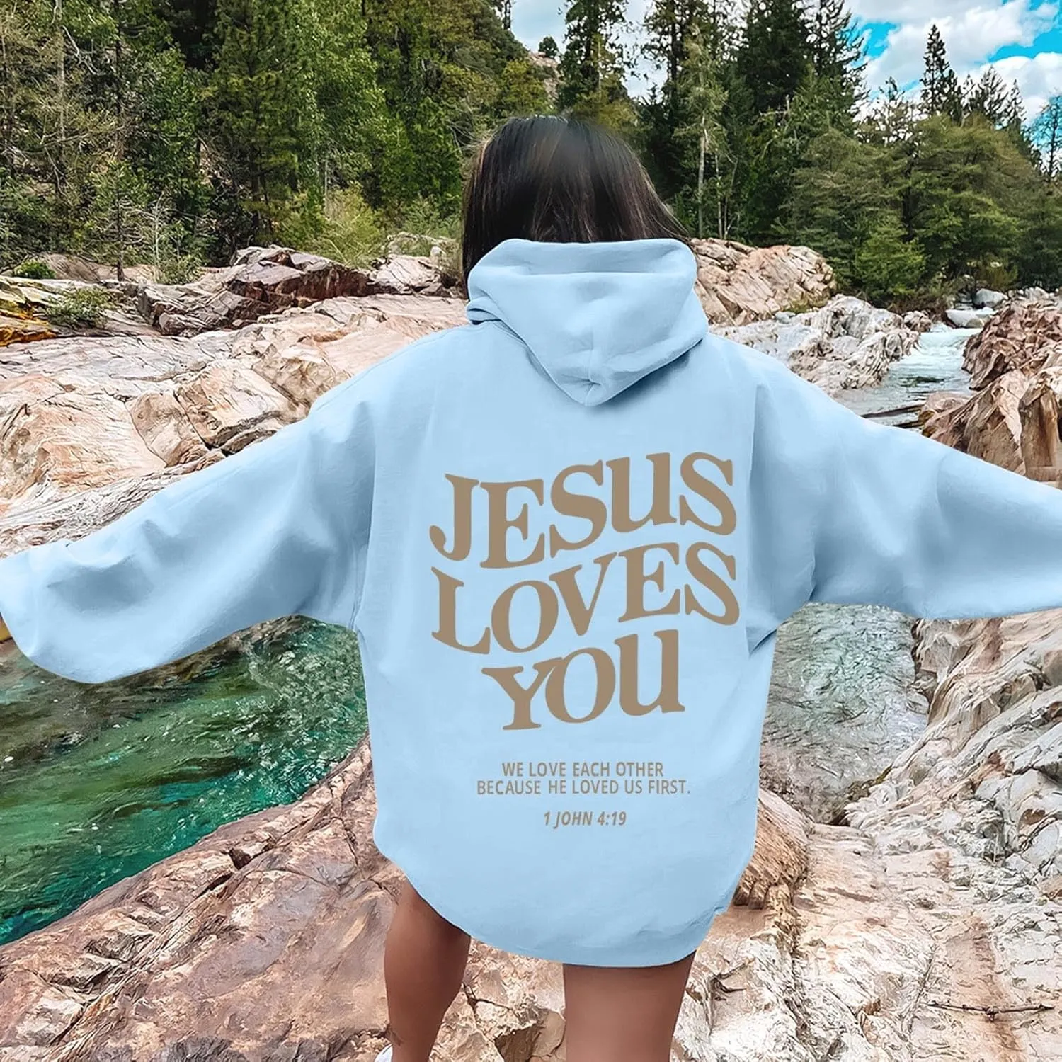 Oversized Graphic Sweatshirts For Teen Girls Cute Letter Printed Long Sleeve Casual Hoodies For Women Y2k Pullover