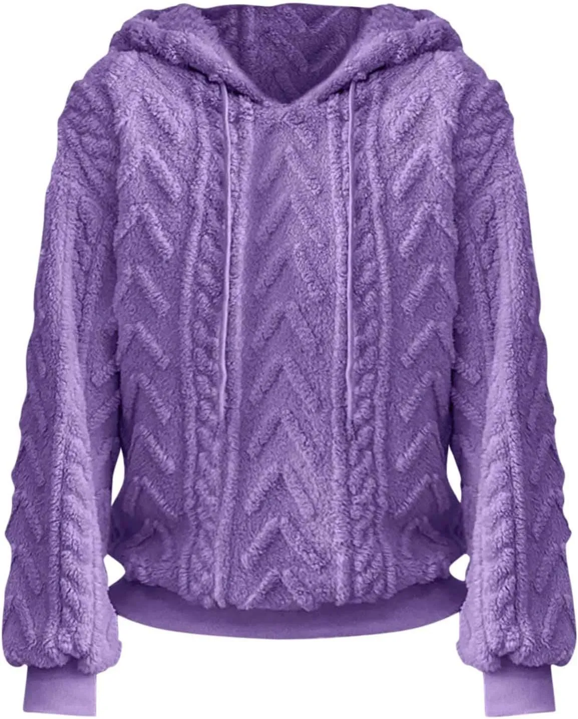 Oversized Hoodie For Women, Cable Knit Fuzzy Pullover Sweatshirt, Fall Clothes