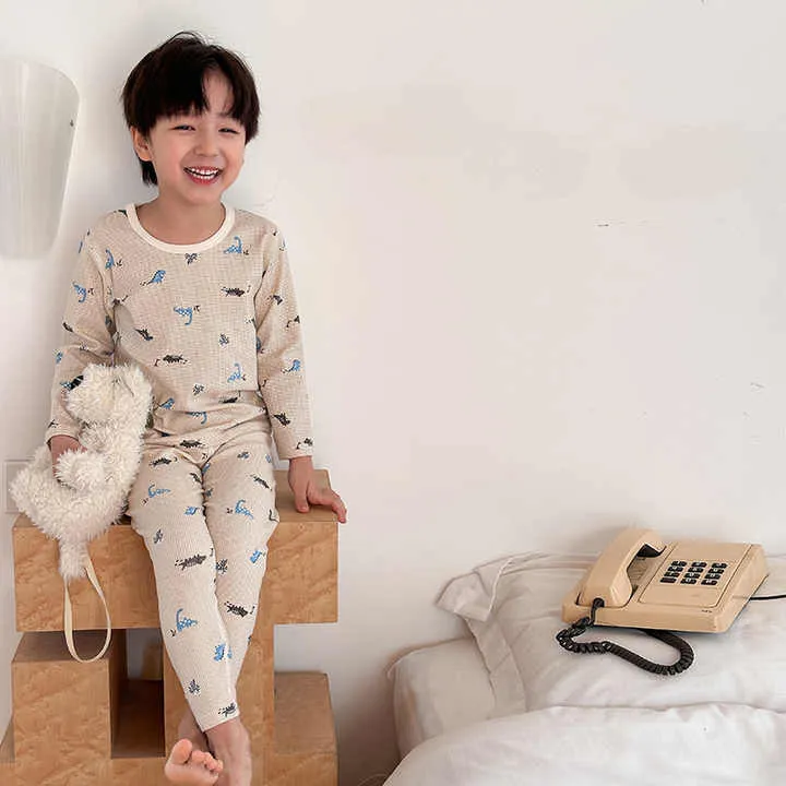 Pajamas Set Long Sleeve Cute Printing-طقم بيجامات بأكمام