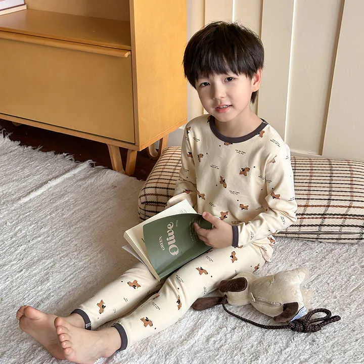 Pajamas Set Long Sleeve Cute Printing-طقم بيجامات بأكمام