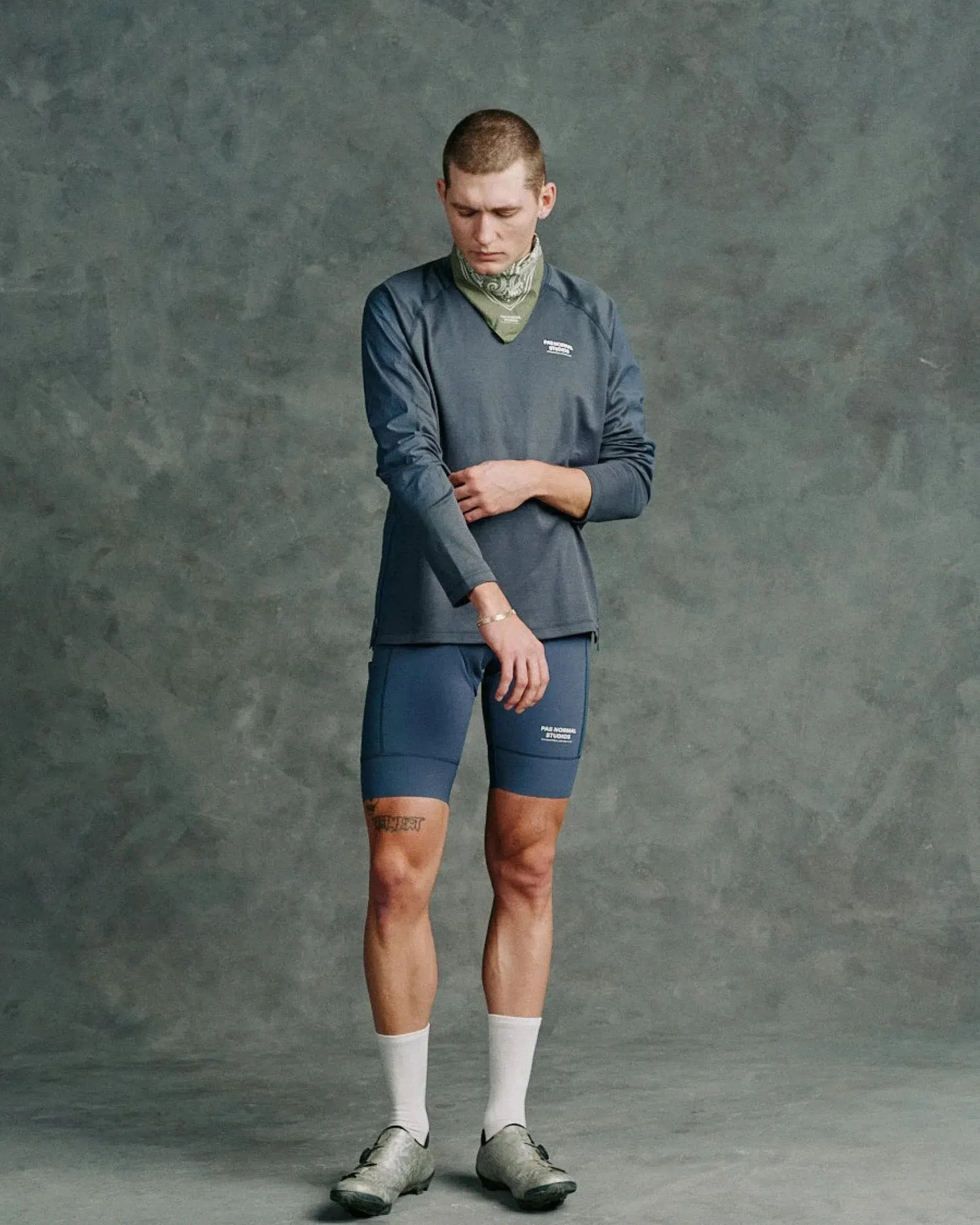 PAS NORMAL STUDIOS ESCAPISM Technical LS Tshirt - Classic Blue