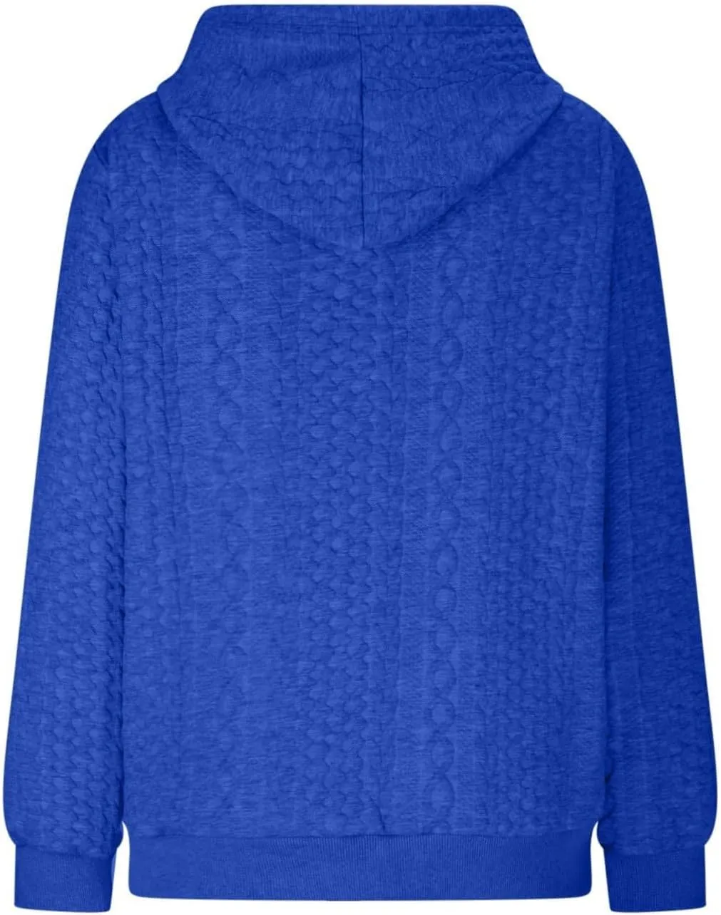 PETYCZEN Fall Sweatshirts for Women Casual Long Sleeve Lightweight Cable Knit Oversized Hoodie Drawstring Pullover Tops