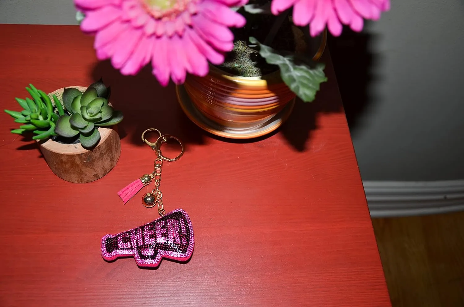 Popfizzy Bling Keychain Accessories for Women - Cute Rhinestone Car Keys Charms, Purse Charms for Handbags