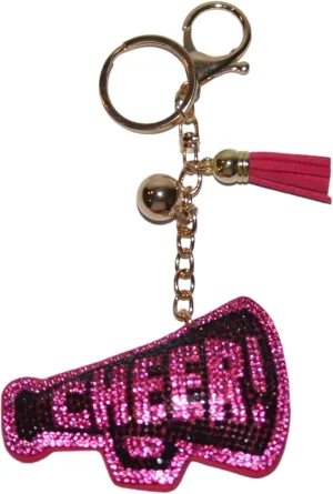 Popfizzy Bling Keychain Accessories for Women - Cute Rhinestone Car Keys Charms, Purse Charms for Handbags
